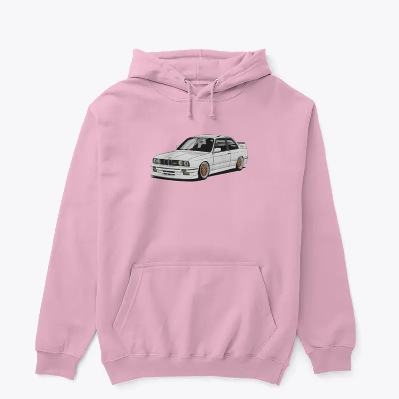 White E30 Front/Side Hoodie